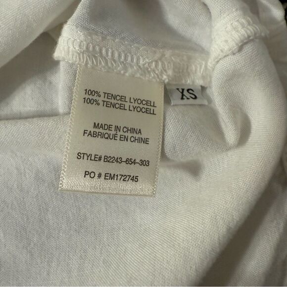 Bella Dahl White V-Neck Frayed Tencel Cami - Picture 8 of 9